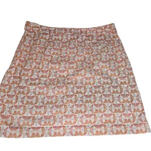 EP Pro Orange and White Butterfly Design Women's Skort Size 10